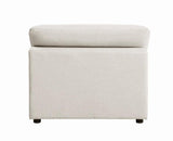 Serene Beige Upholstered Armless Chair from Coaster - Luna Furniture