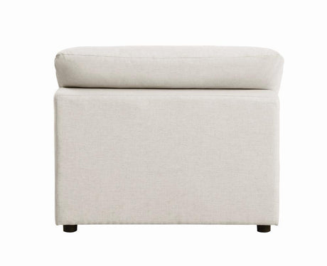 Serene Beige Upholstered Armless Chair from Coaster - Luna Furniture