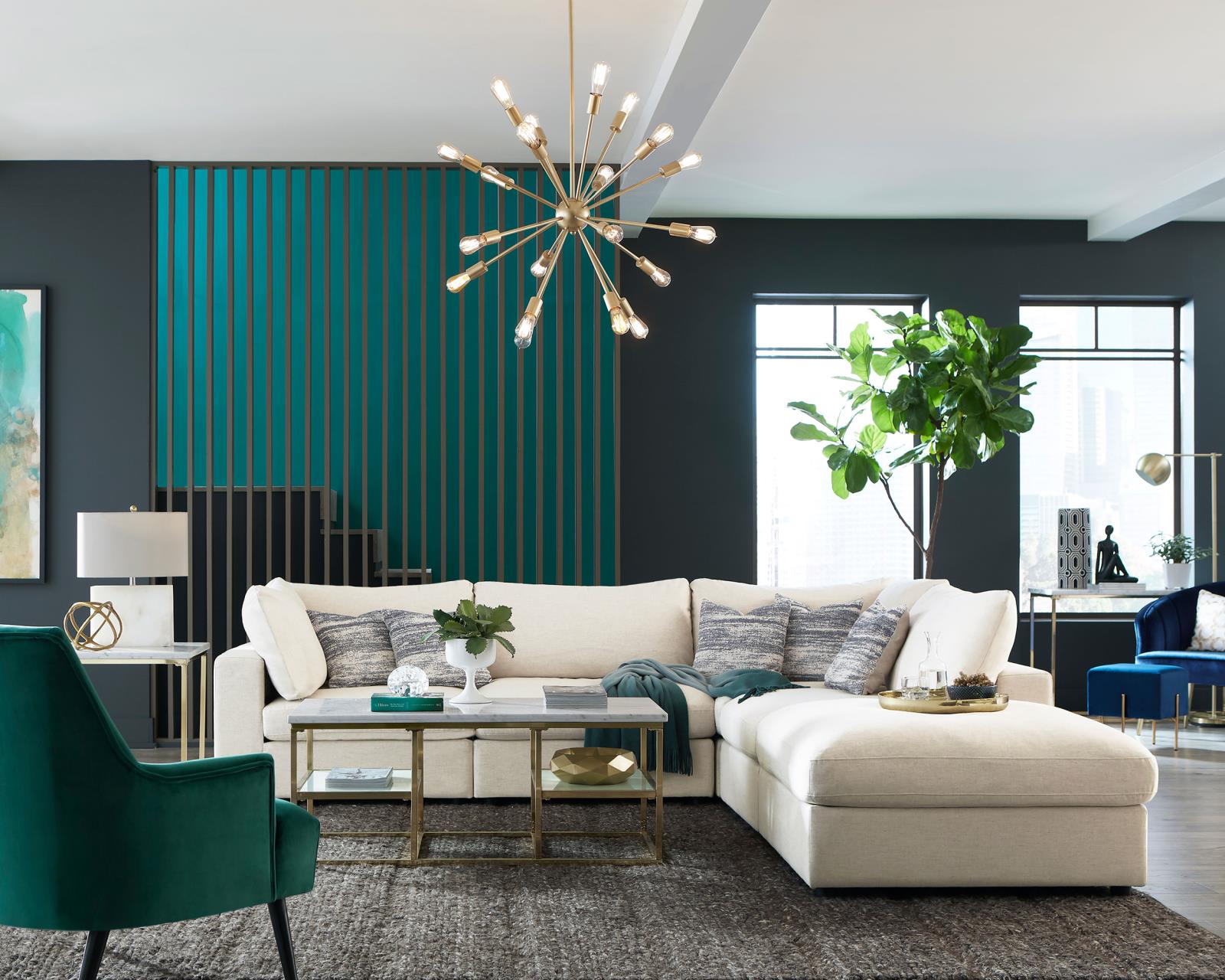 Serene Beige Upholstered Corner from Coaster - Luna Furniture