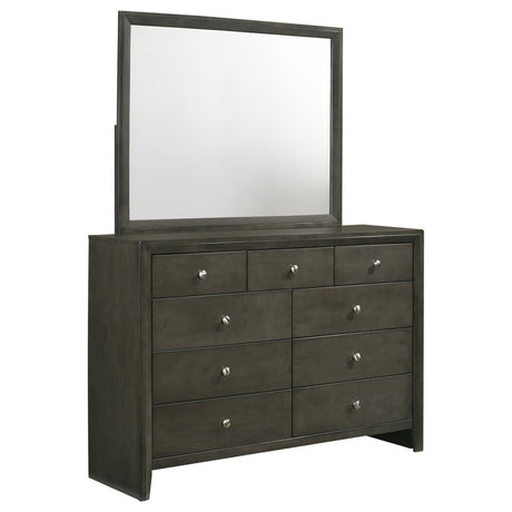 Serenity 9-drawer Dresser with Mirror Mod Grey - 215843M - Luna Furniture