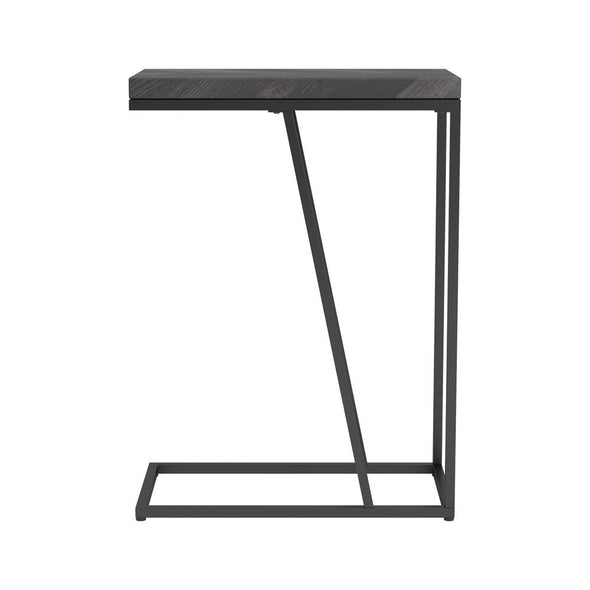 Sergio Chevron Rectangular Accent Table Rustic Grey - 931146 - Luna Furniture