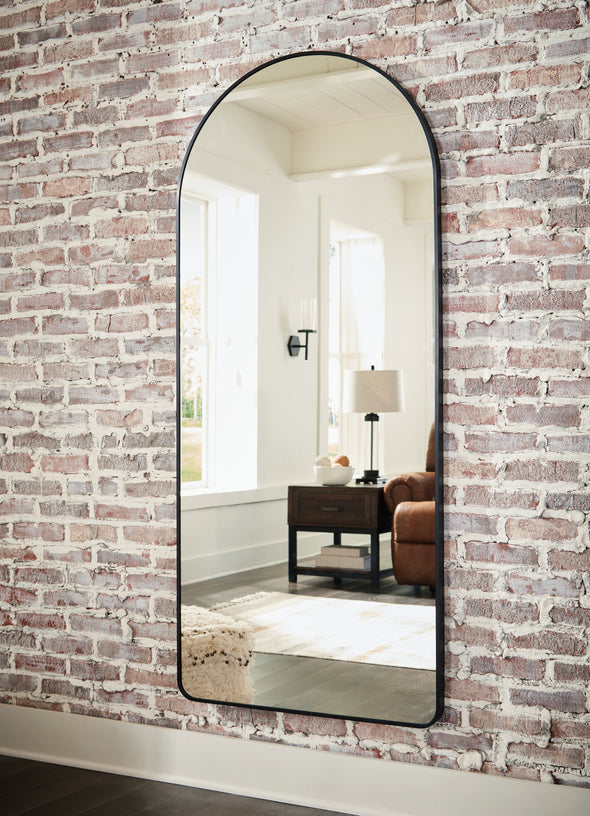 Sethall Black Floor Mirror - A8010307 - Luna Furniture