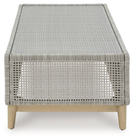 Seton Creek Gray Outdoor Coffee Table from Ashley - Luna Furniture