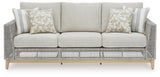Seton Creek Gray Outdoor Sofa with Cushion - P798-838 - Luna Furniture