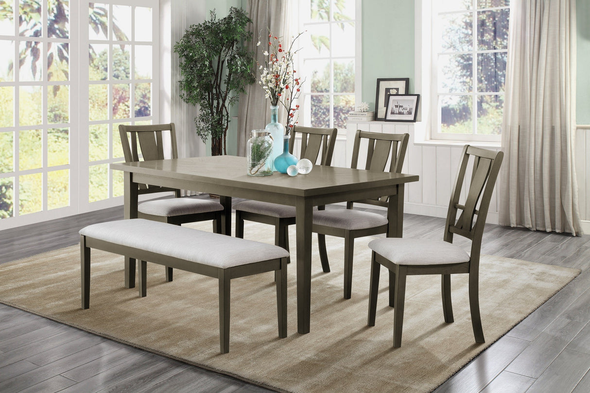 London Gray Mindy 6-Piece Dining Set from Homelegance - Luna Furniture