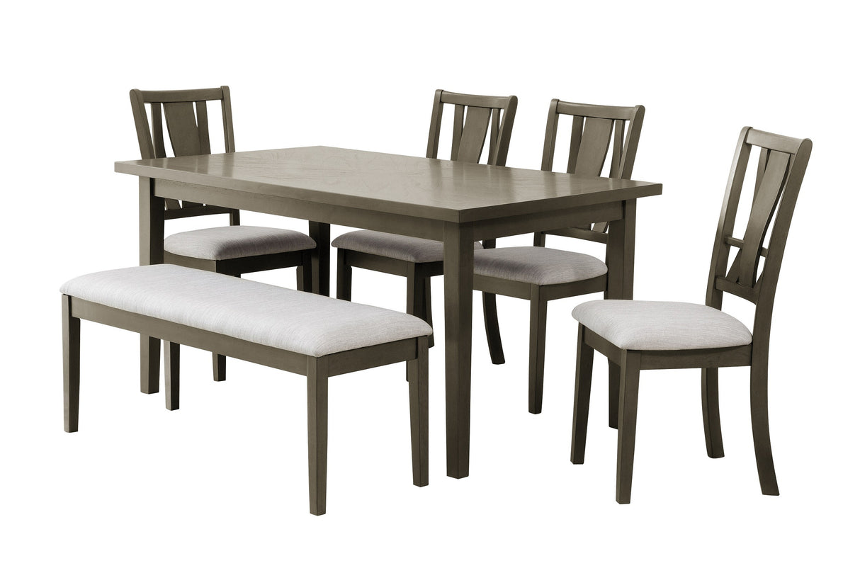 London Gray Mindy 6-Piece Dining Set from Homelegance - Luna Furniture