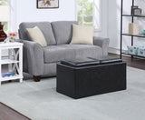 SH3552 Black Storage Ottoman with 1 Tray from Homelegance - Luna Furniture