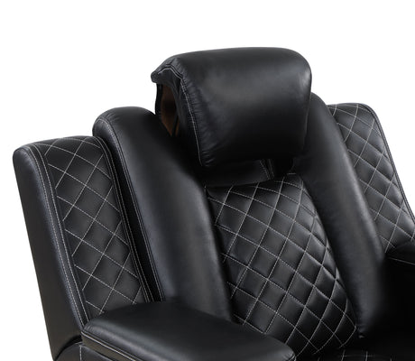 Radiant Black 2-Piece Power Double Reclining Set from Homelegance - Luna Furniture