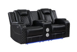 Radiant Black 2-Piece Power Double Reclining Set from Homelegance - Luna Furniture