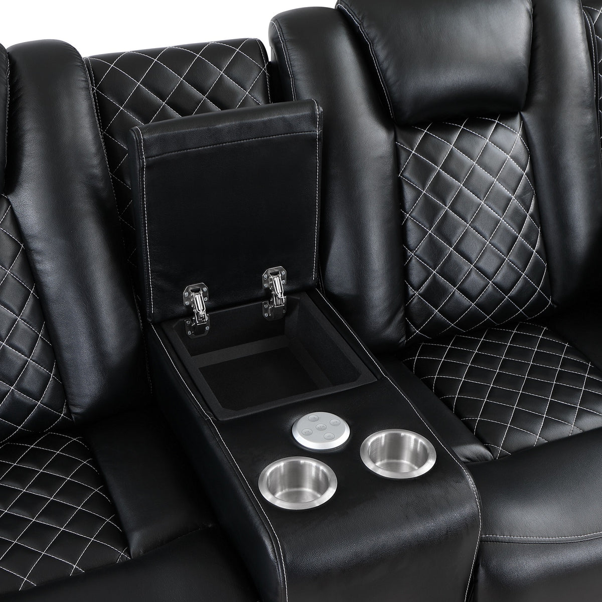 Radiant Black 2-Piece Power Double Reclining Set from Homelegance - Luna Furniture