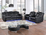 Radiant Black 2-Piece Power Double Reclining Set from Homelegance - Luna Furniture