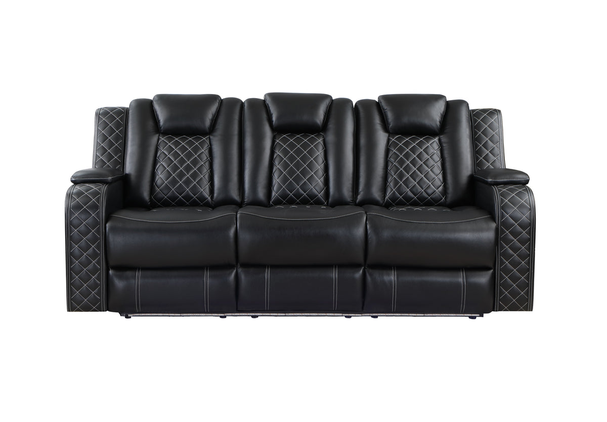 Radiant Black 2-Piece Power Double Reclining Set from Homelegance - Luna Furniture