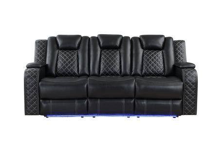 Radiant Black 2-Piece Power Double Reclining Set from Homelegance - Luna Furniture