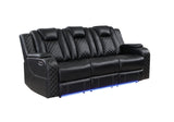 Radiant Black 2-Piece Power Double Reclining Set from Homelegance - Luna Furniture