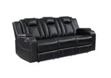 Radiant Black 2-Piece Power Double Reclining Set from Homelegance - Luna Furniture