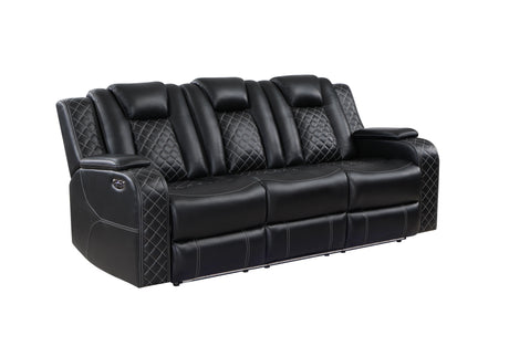 Radiant Black 2-Piece Power Double Reclining Set from Homelegance - Luna Furniture