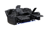 Radiant Black 2-Piece Power Double Reclining Set from Homelegance - Luna Furniture