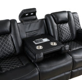 Radiant Black 2-Piece Power Double Reclining Set from Homelegance - Luna Furniture