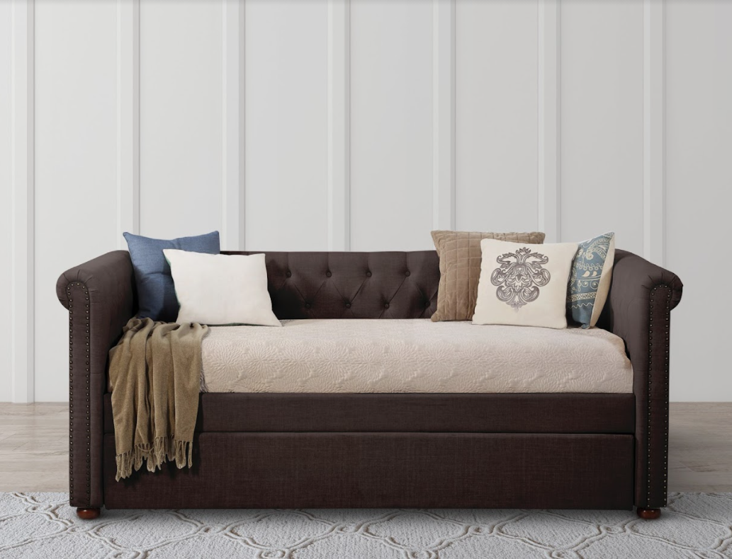 Nolan Dark Gray Daybed With Trundle from Homelegance - Luna Furniture