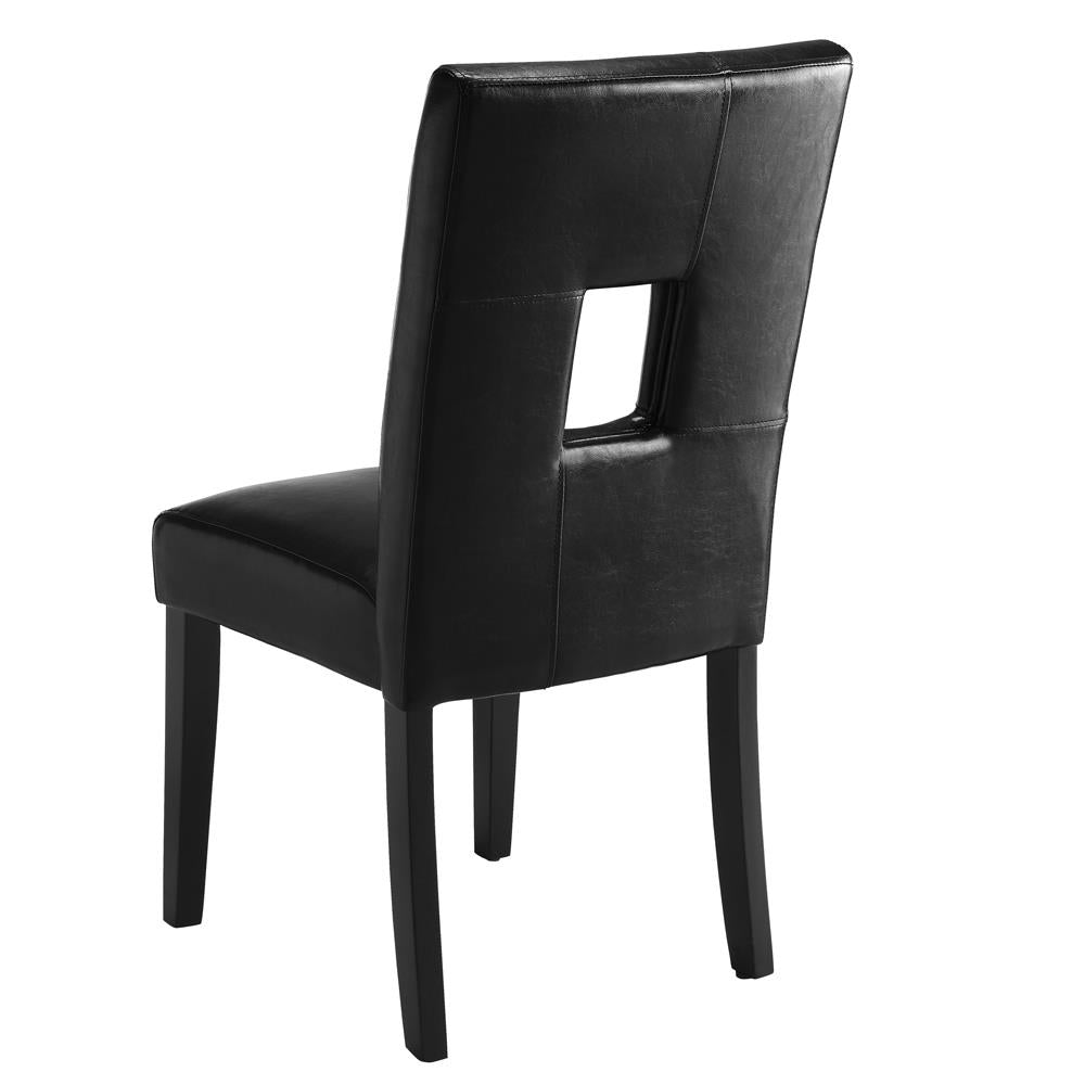 Shannon Open Back Upholstered Dining Chairs Black (Set of 2) Luna