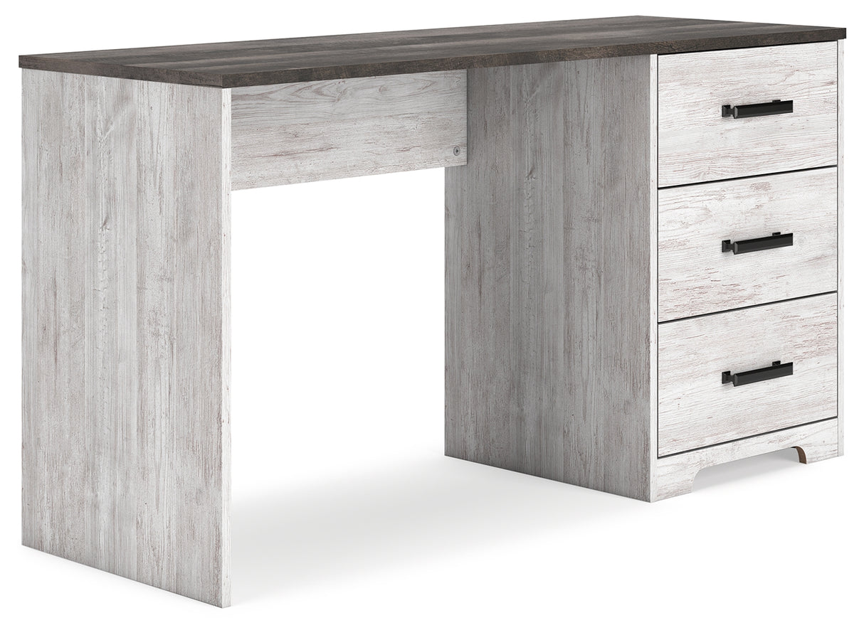 Shawburn White/Dark Charcoal Gray 54" Home Office Desk from Ashley - Luna Furniture