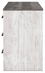 Shawburn White/Dark Charcoal Gray 54" Home Office Desk from Ashley - Luna Furniture