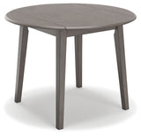 Shullden Gray Drop Leaf Dining Table from Ashley - Luna Furniture