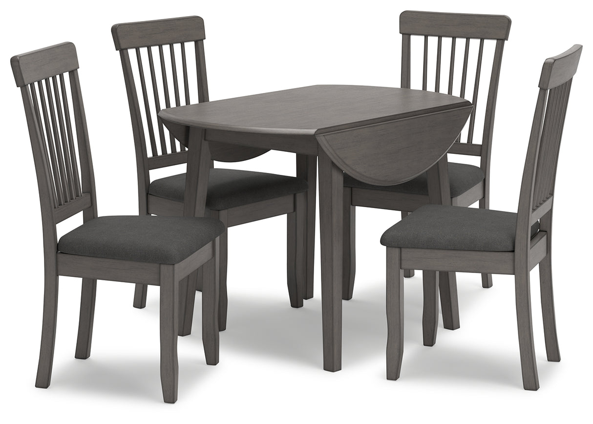 Shullden Gray Drop Leaf Dining Table - D194-15 - Luna Furniture