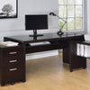 Skeena Computer Desk with Keyboard Drawer Cappuccino - 800901 - Luna Furniture