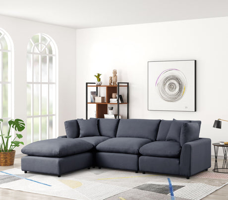 SKY Black Linen Modular Sectional - SKY BLACK LINEN - Luna Furniture