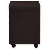 Skylar Cappuccino 3-Drawer Mobile File Cabinet from Coaster - Luna Furniture