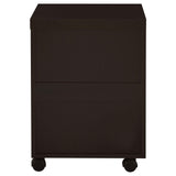 Skylar Cappuccino 3-Drawer Mobile File Cabinet from Coaster - Luna Furniture