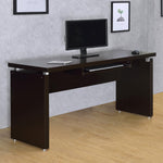 Skylar Computer Desk with Keyboard Drawer Cappuccino - 800891 - Luna Furniture