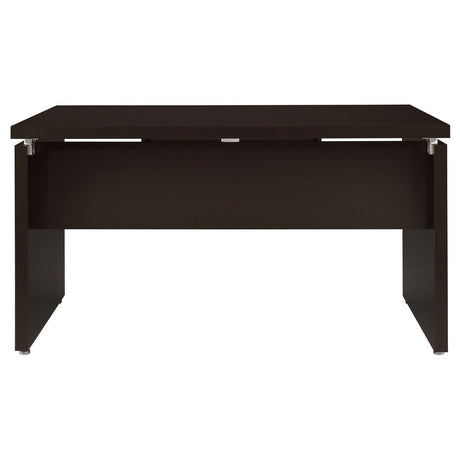 Skylar Cappuccino Computer Desk with Keyboard Drawer from Coaster - Luna Furniture