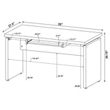 Skylar Engineered Wood L-Shape Computer Desk Cappuccino - 800891L - Luna Furniture