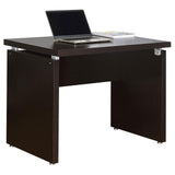 Skylar Cappuccino Engineered Wood L-Shape Computer Desk from Coaster - Luna Furniture