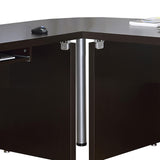 Skylar Cappuccino Engineered Wood L-Shape Computer Desk from Coaster - Luna Furniture