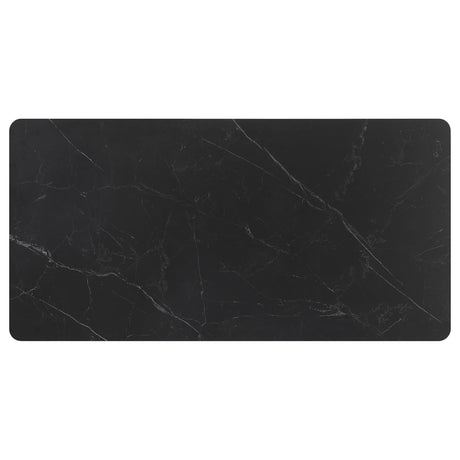 Smith Black and Gunmetal 7-Piece Rectangular Dining Set with Ceramic Table Top from Coaster - Luna Furniture