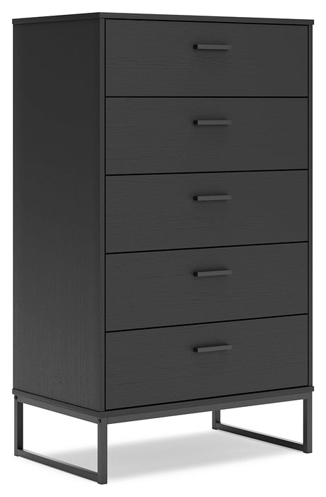 Socalle Black Chest of Drawers - EB1865-245 - Luna Furniture