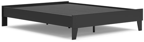 Socalle Black Queen Platform Base Bed from Ashley - Luna Furniture