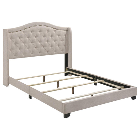 Sonoma Camel Back Full Bed Beige - 310073F - Luna Furniture