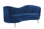 Sophia Upholstered Camel Back Loveseat Blue - 506862 - Luna Furniture