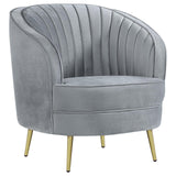 Sophia Gray and Gold Upholstered Chair from Coaster - Luna Furniture
