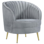Sophia Upholstered Chair Grey and Gold - 506866 - Luna Furniture