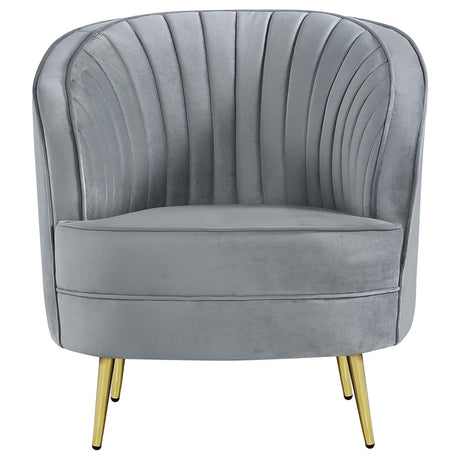 Sophia Gray and Gold Upholstered Chair from Coaster - Luna Furniture