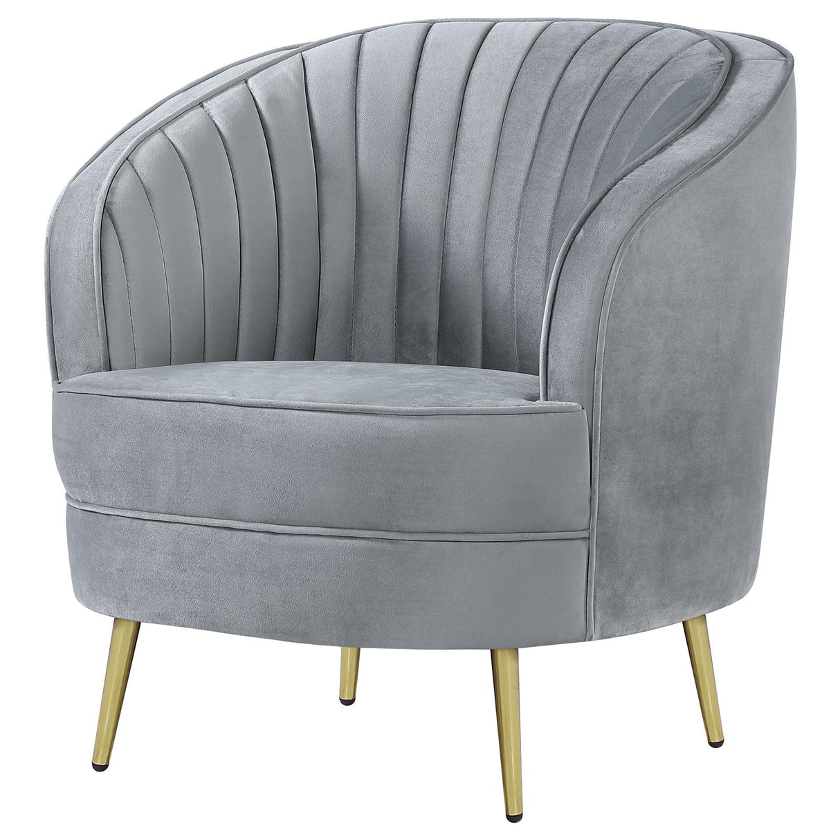 Sophia Gray and Gold Upholstered Chair from Coaster - Luna Furniture