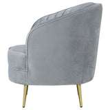 Sophia Gray and Gold Upholstered Chair from Coaster - Luna Furniture