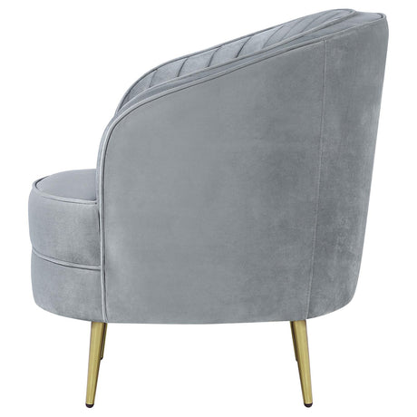 Sophia Gray and Gold Upholstered Chair from Coaster - Luna Furniture