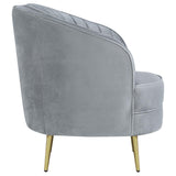 Sophia Gray and Gold Upholstered Chair from Coaster - Luna Furniture