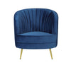 Sophia Upholstered Vertical Channel Tufted Chair Blue - 506863 - Luna Furniture